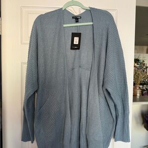 NWT women’s Blue Open-Front Sweater